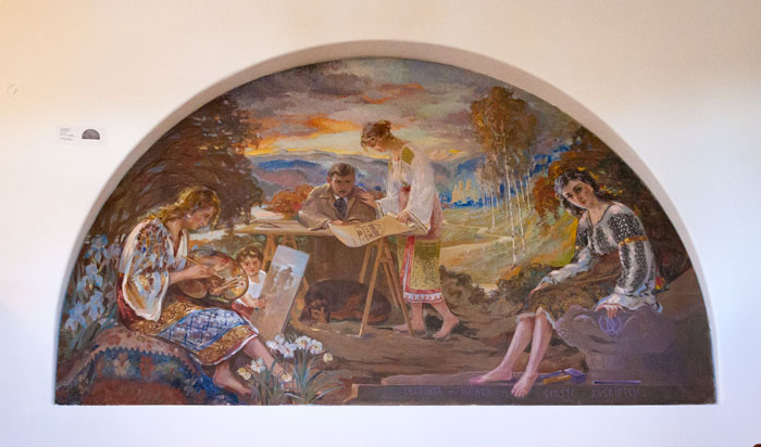 Dumitru Norocea și familia, pictură din Muzeul de Etnografie Casa Norocea
