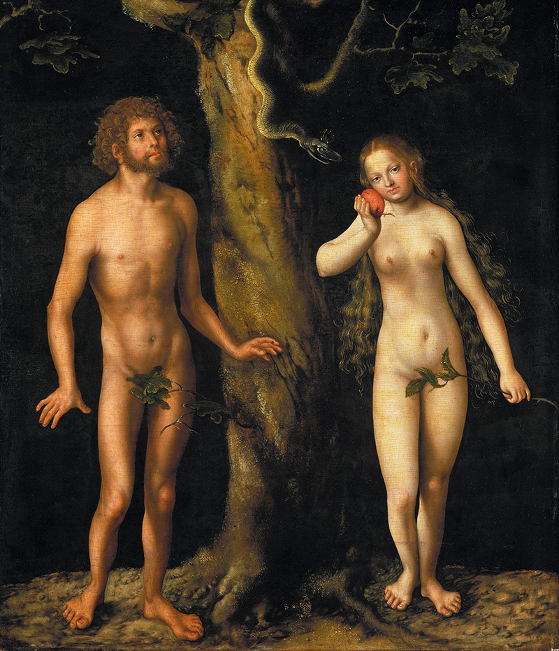Lucas Cranach cel Bătrân, Adam şi Eva (1508-1512)