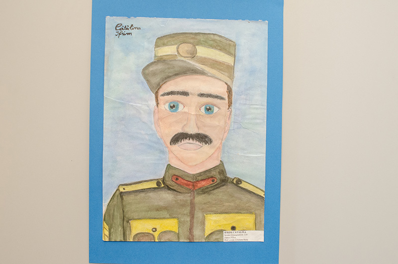 Soldatul român, desenat de către Cătălina Ifrim (13 ani)