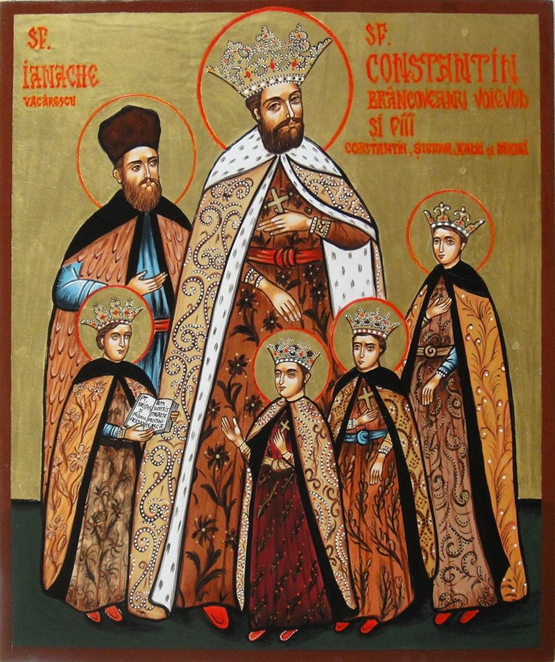 Martirii Constantin Brâncoveanu cu fiii săi Constantin, Ştefan, Radu şi Matei, respectiv Ianache Văcărescu