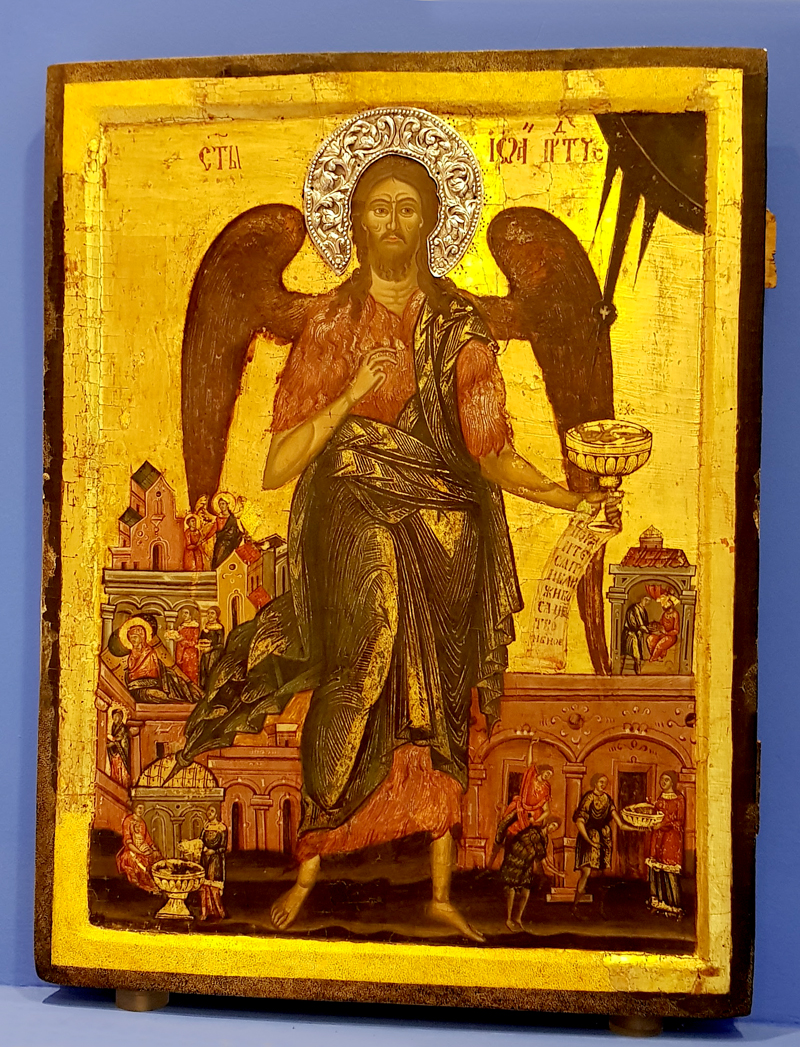 Un exponat inedit din patrimoniul Museikon: „Sfântul Ioan Botezătorul, îngerul deșertului”