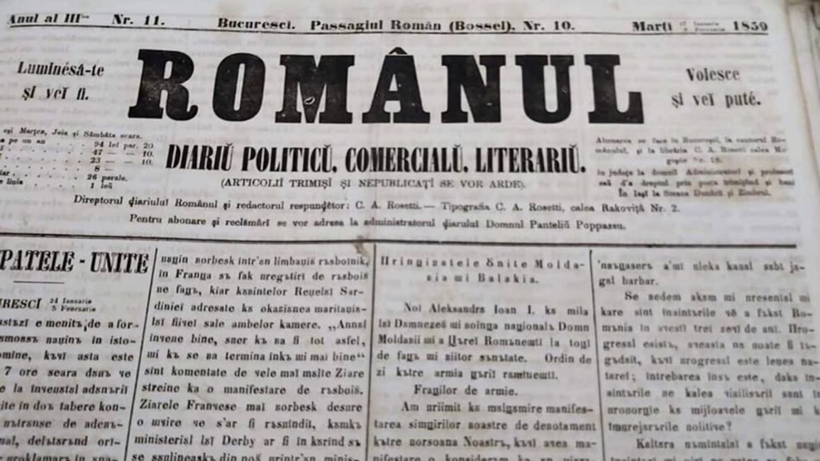 Ziarul lui C. A. Rosetti avea cel mai mare tiraj din epocă, 2000 de exemplare